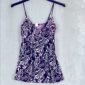 Y2K, candy, rain, floral flowy baby doll camisole size large